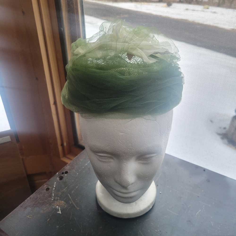Vintage Floral Tulle Hat